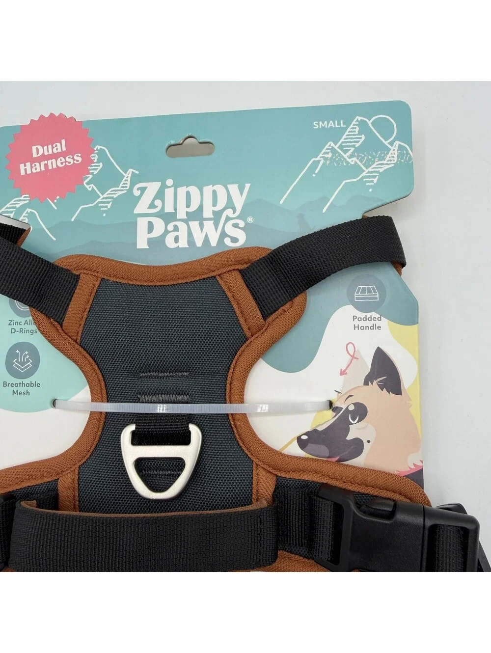 ZippyPaws No Pull Dog Harness Small Black Brown 10 to 20 lbs ZPC-C0007 Zippy Paw